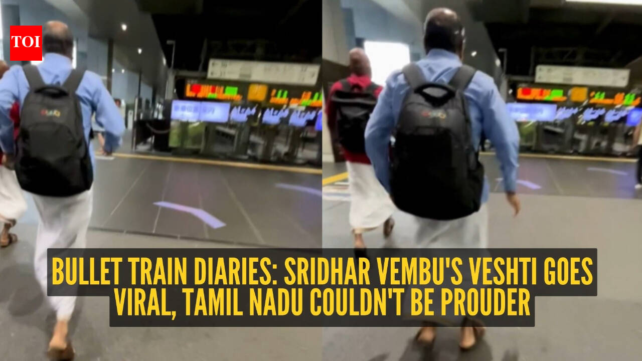 Zoho co-founder Sridhar Vembu's veshti moment on Japan's bullet train goes viral