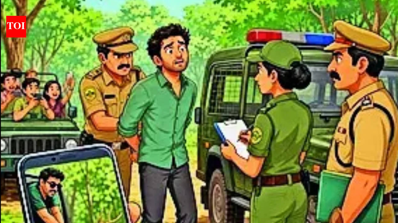 Man lands in soup for feeding banana to spotted deer in Bandhavgarh Tiger Reserve