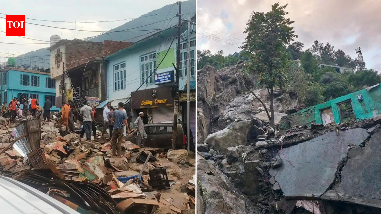 Heavy rain triggers massive landslide in J-K's Doda; buries houses, shops under debris