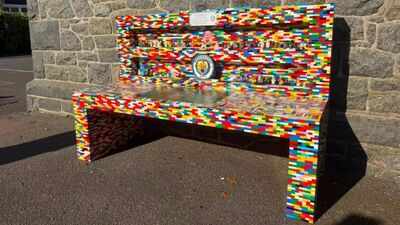 11,000 Lego bricks turned into school memorial bench for 12-year-old Matthew Girard, who died of cancer