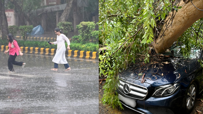Roads flooded, vehicles damaged as heavy rain lashes Delhi-NCR; IMD issues 'yellow' alert till July 9
