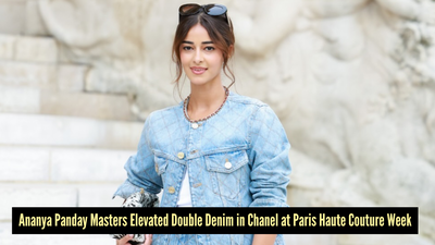 Ananya Panday gives double denim the Chanel-girl treatment at Paris Haute Couture Week