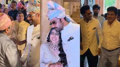 Vicky Kaushal welcomes baaratis, hugs the bride at 'Taarak Mehta Ka Ooltah Chashma' fame Shailesh Lodha's daughter's wedding, netizens are surprised - WATCH VIDEO
