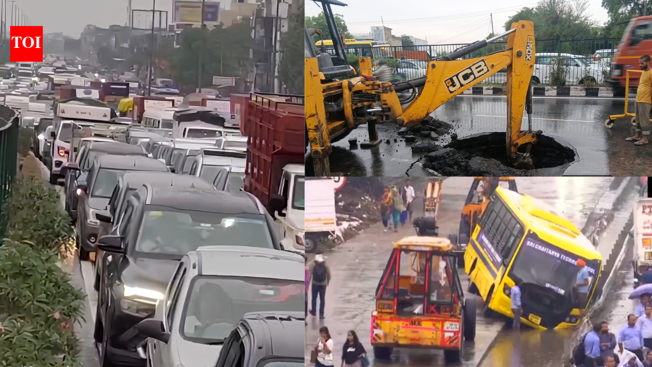 Delhi-Jaipur highway cave-in near Gurgaon triggers 10-km traffic jam, advisory issued