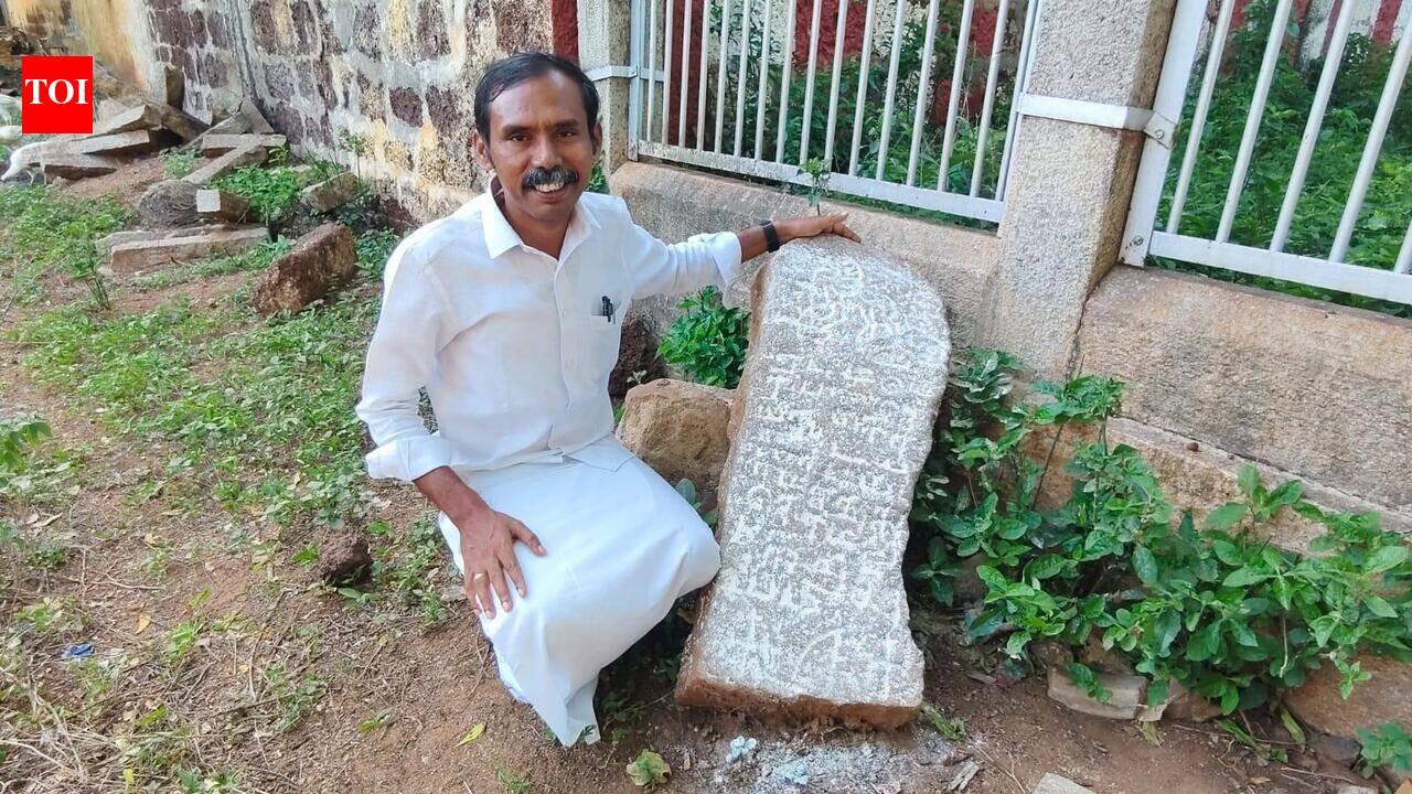 ‘13th century’ inscription with lion emblem found in Sivaganga