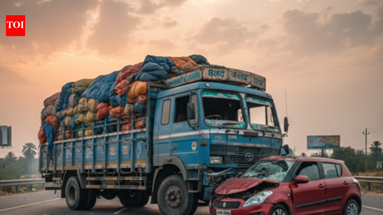 Two killed, two seriously injured in truck–car collision near Nippani