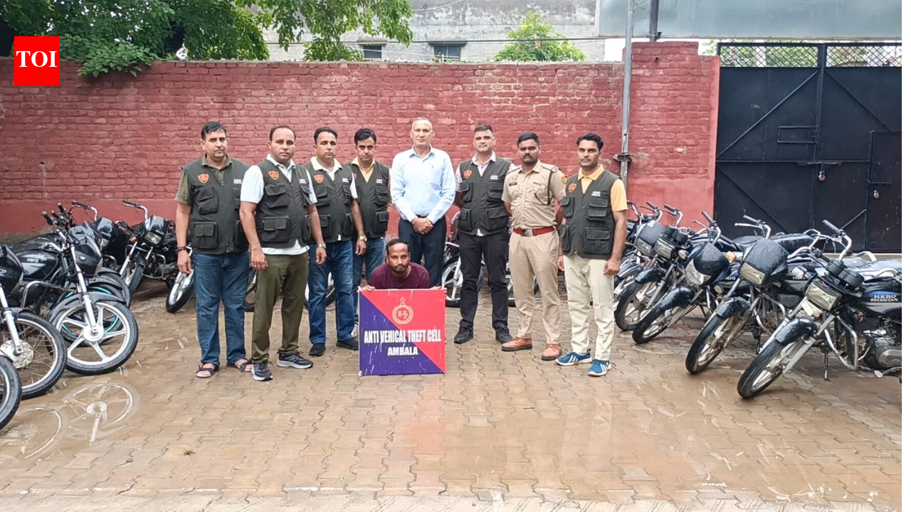 Interstate bike thief held in Ambala; police recover 20 stolen motorcycles