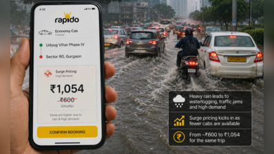 Rs 1,300 for 20km ride, rain sends cab fares soaring