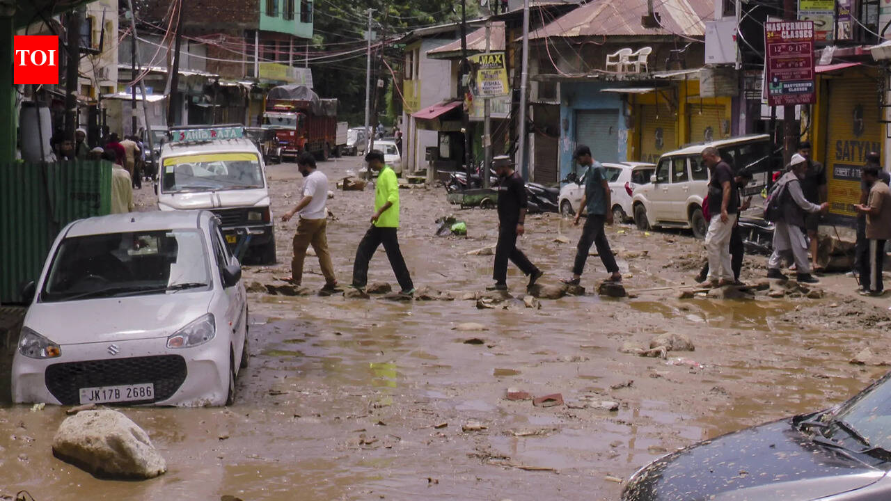 Heavy rains trigger flash floods in Doda, damage houses and roads
