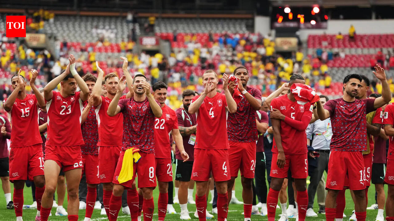 Switzerland end 72-year World Cup quarter-final wait with dramatic 4-3 penalty shootout win over Colombia, Argentina next