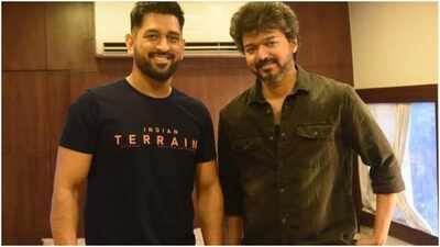  Vijay wishes MS Dhoni on 45th birthday; Shares throwback pic
