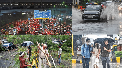 Season’s 1st heavy rain bring Delhi-NCR to its knees: Waterlogging, traffic chaos, flight delays hit commuters