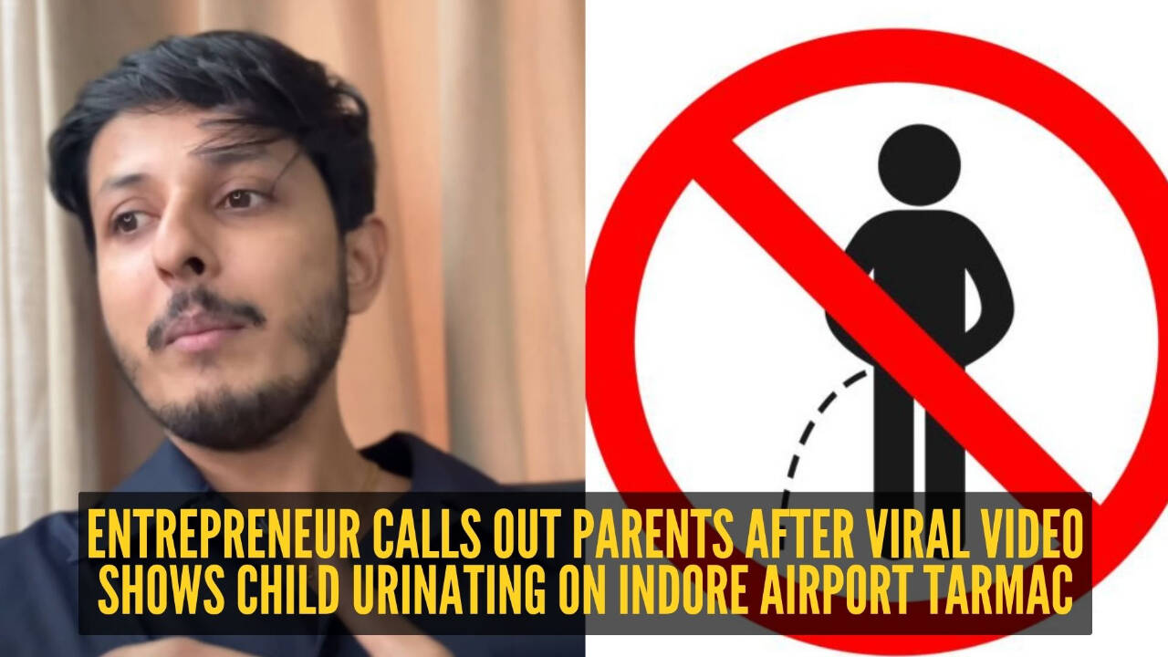 Child seen urinating on Indore Airport tarmac, entrepreneur says 'the real problem is parenting'