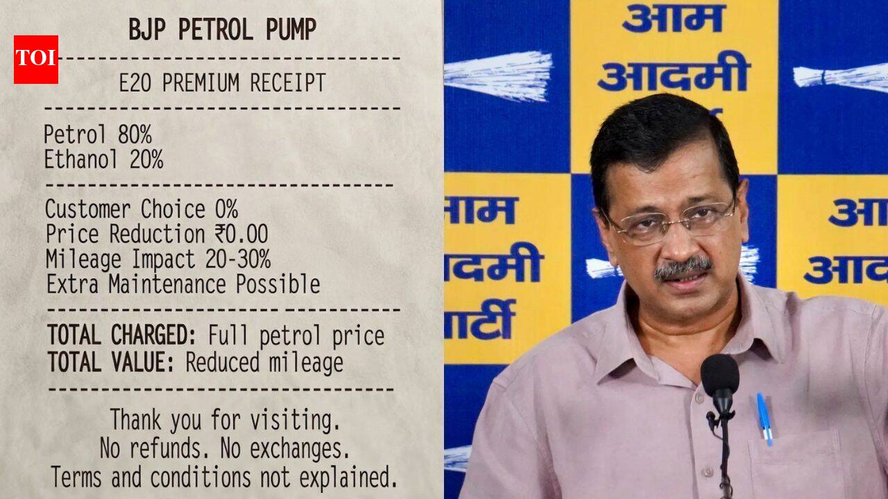 'BJP petrol pump': AAP shares 'E20 premium receipt' in dig over ethanol blending