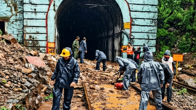 One of three landslide-affected rail lines restored in Pune-Mumbai ghat section