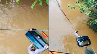 Watch: Man refuses to leave his car behind amid chest-level floodwaters; heart-wrenching video goes viral