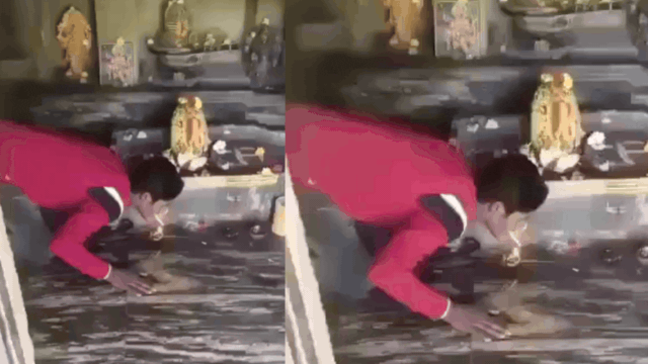 Youth held after viral video shows him lighting cigarette from temple lamp in Andhra Pradesh