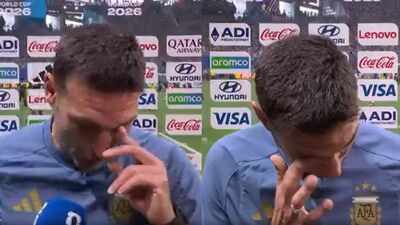  Argentina coach Lionel Scaloni's emotional post-match interview goes viral after Egypt win at FIFA World Cup - Watch