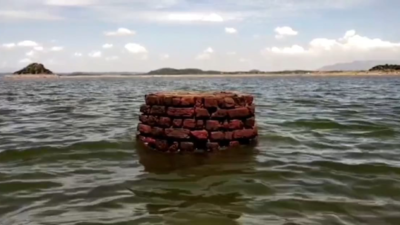 Spire of submerged church appears as Mettur dam’s water level dips