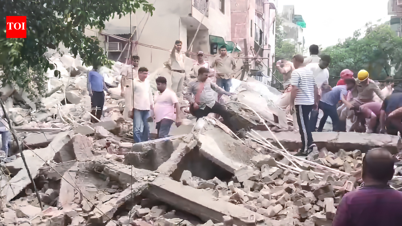 Building collapses in Delhi's Rohini after heavy rain; several feared trapped