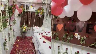 Balloons, roses, 'I Love You': First AC cabin turned into 'honeymoon suite', TTE suspended after video goes viral