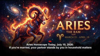 Aries Horoscope Today, July 10, 2026: If you're married, your partner stands by you in household matters
