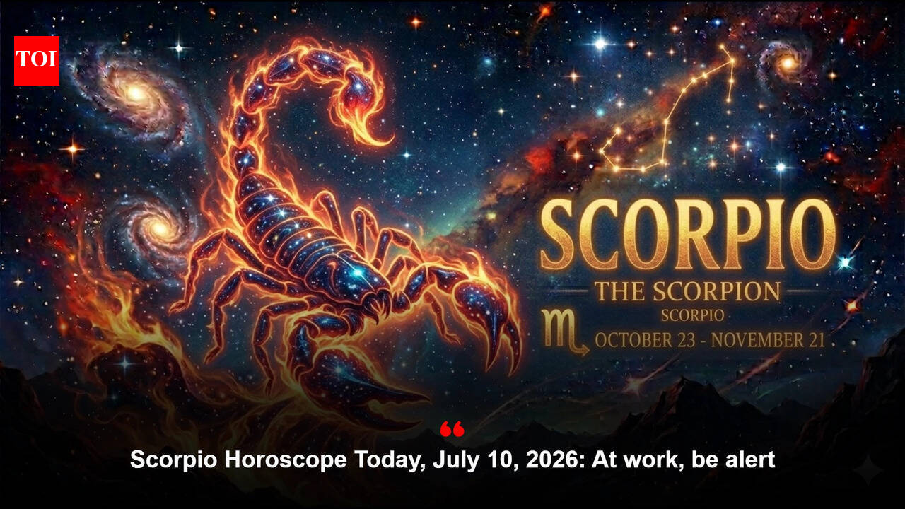 Scorpio Horoscope Today, July 10, 2026: At work, be alert