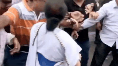 Mamata Banerjee loses cool, slaps TMC worker during protest; BJP shares video