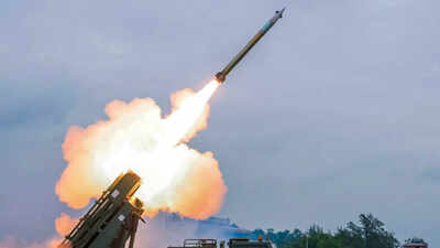 DRDO conducts successful flight-test of 60-km Pinaka long-range guided rocket; range of upgraded version can be extended up to 120km