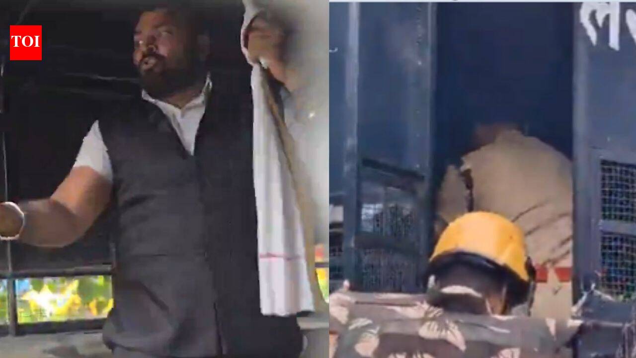 Watch: Dalits protest over woman’s murder, police use force; SSP thrashes man inside police vehicle