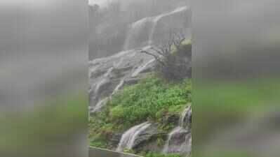 Hassan monsoon rains trigger landslide, authorities ban trekking near waterfalls