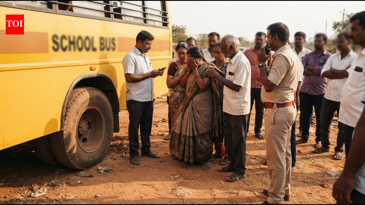 As mother watched in horror, 4-year-old-girl dies under sister's school bus wheel in Bengaluru