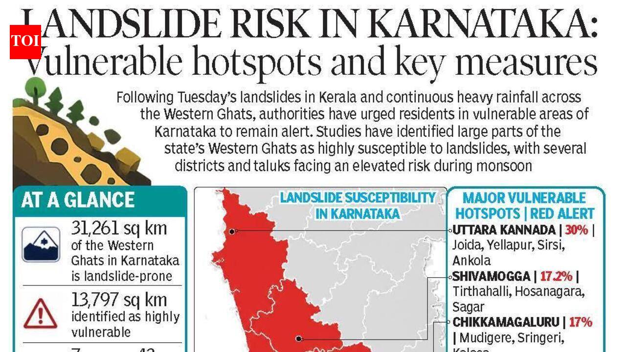 Wayanad alarm: Over 60% of Western Ghats in K’taka is landslide-prone as commercial push continues