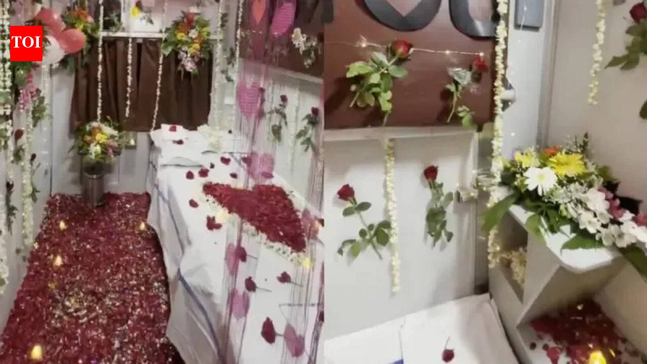 Watch: First AC coupe of express train turns into ‘honeymoon suite’; TTE suspended