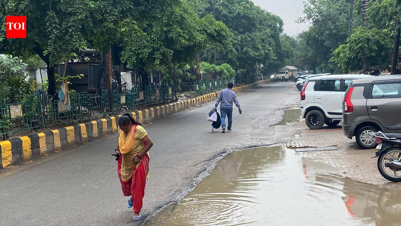 After summer dust, comes monsoon slush: Commuters in trans-Hindon areas slip and skid on roads