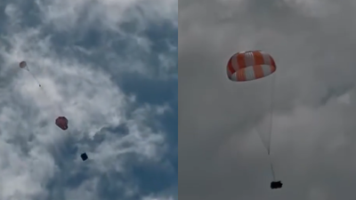 Isro successfully conducts key test on main parachutes for Gaganyaan crew module