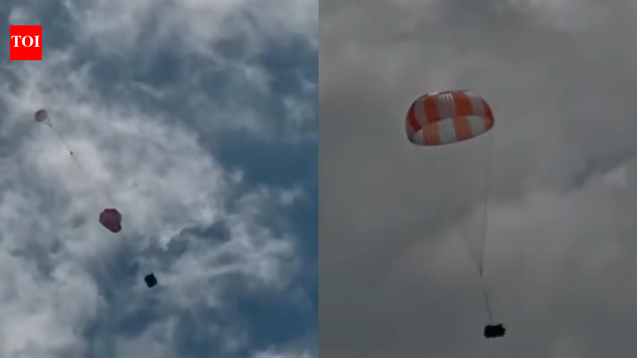 Isro successfully conducts key test on main parachutes for Gaganyaan crew module