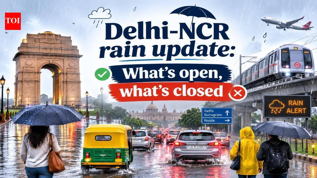 Delhi-NCR rain update: What's open, what's closed and areas travellers should avoid today amid orange alert