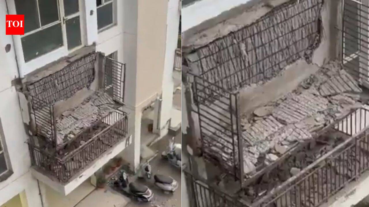 'Deeply alarming': Major scare at Gurgaon society after balcony collapses amid heavy rain