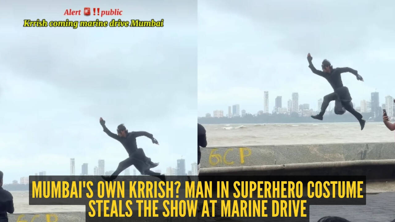'Hrithik Roshan, is that you?' Marine Drive gets its own superhero as man dressed as Krrish leaves onlookers amused