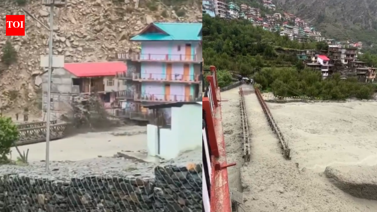 Flash floods submerge 100-foot bridge, cut off Himachal's Lippa village