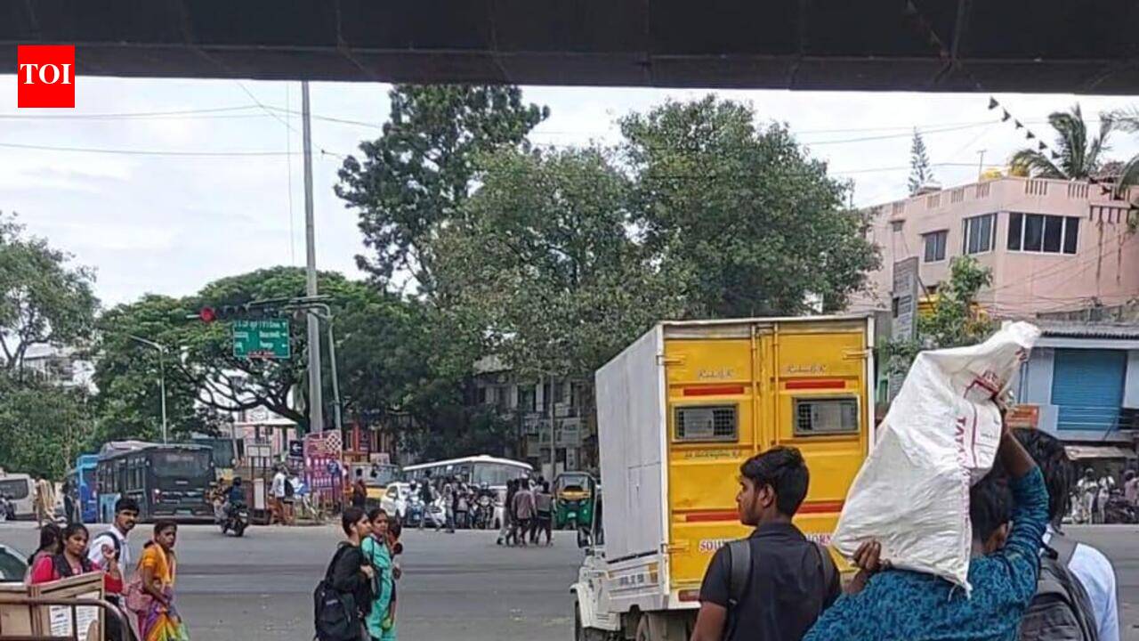 Repair work begins on damaged Jalahalli Cross footpath after TOI report