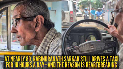 Meet Rabindranath Sarkar, the 80-year-old Kolkata taxi driver working 16 hours a day for his ailing wife