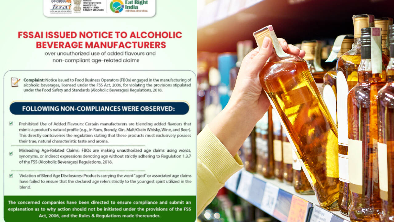 From added flavours to blend age disclosure: FSSAI issues notices to alcoholic beverage manufacturers for misleading claims