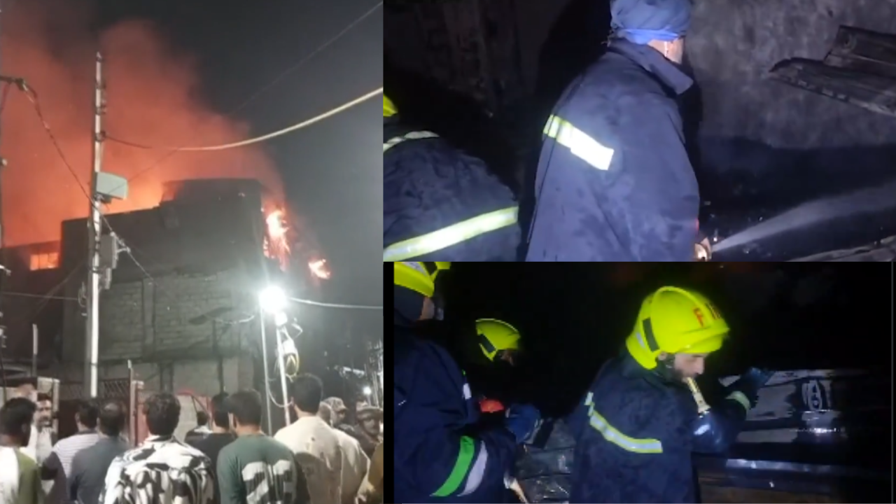 Massive fire engulfs textile manufacturing unit in Srinagar