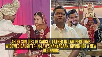 After son dies of cancer, father-in-law performs widowed daughter-in-law's Kanyadaan, giving her a new beginning