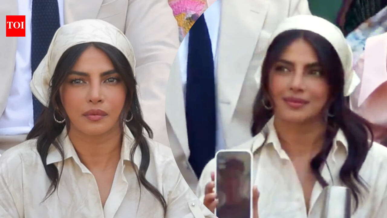 Priyanka Chopra attends Wimbledon womens semi-final; FaceTimes hubby Nick Jonas from Royal Box - WATCH