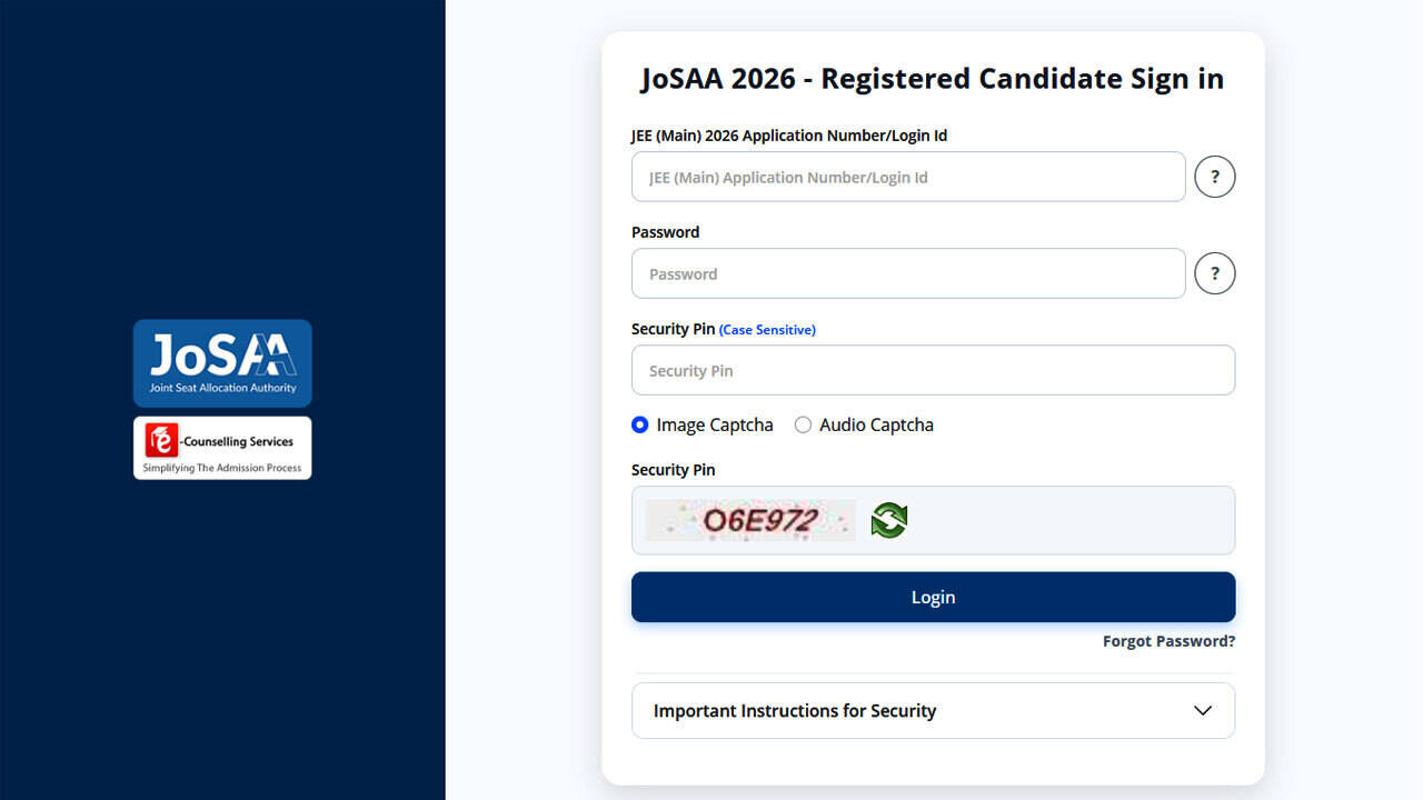 JoSAA 2026 Round 4 counselling result today; candidates must complete reporting by July 13