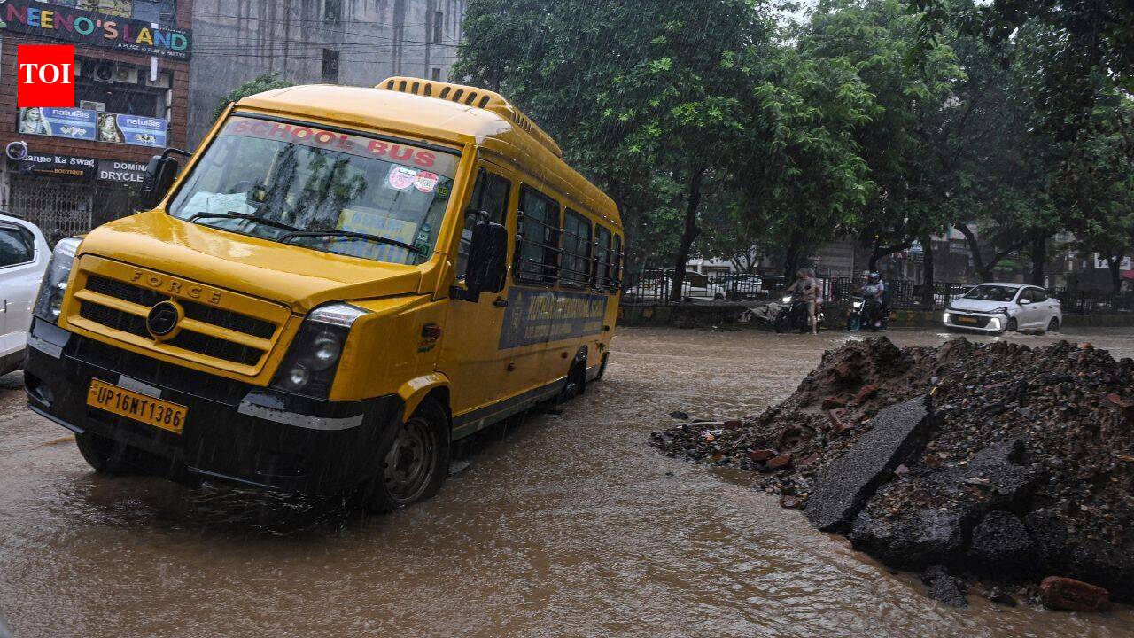 Ghaziabad administration declares rain holiday after students reach school