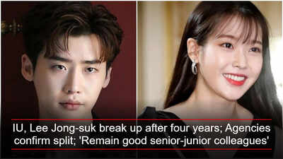 IU, Lee Jong-suk break up after four years; Agencies confirm split; 'Remain good senior-junior colleagues'